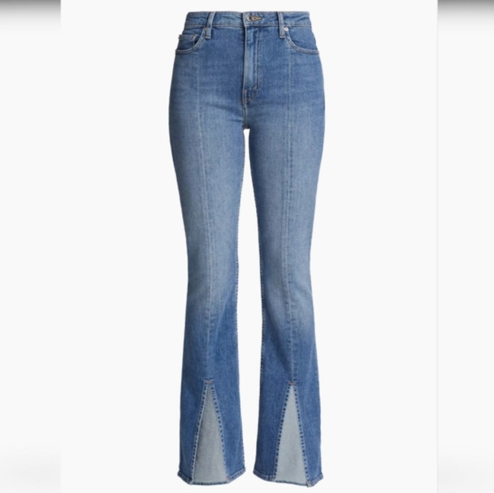 Derek Lam 10 Crosby Lucia Flare Slit Jeans. Western - Picture 2 of 8